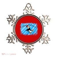 Penguin Skating Merry Christmas Ornament thumb 0