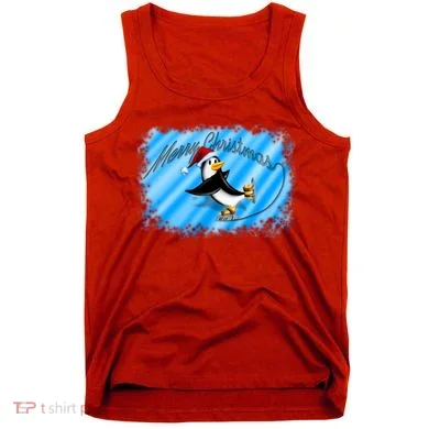 Penguin Skating Merry Christmas Tank Top