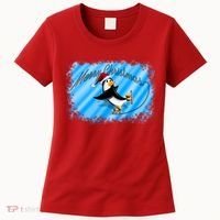 Penguin Skating Merry Christmas Women's T-Shirt thumb 0