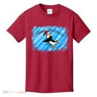 Penguin Skating Merry Christmas Kids T-Shirt thumb 0