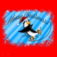 Penguin Skating Merry Christmas Tote Bag thumb 4