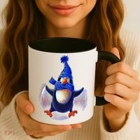 Penguin Snow Angel Coffee Mug thumb 3
