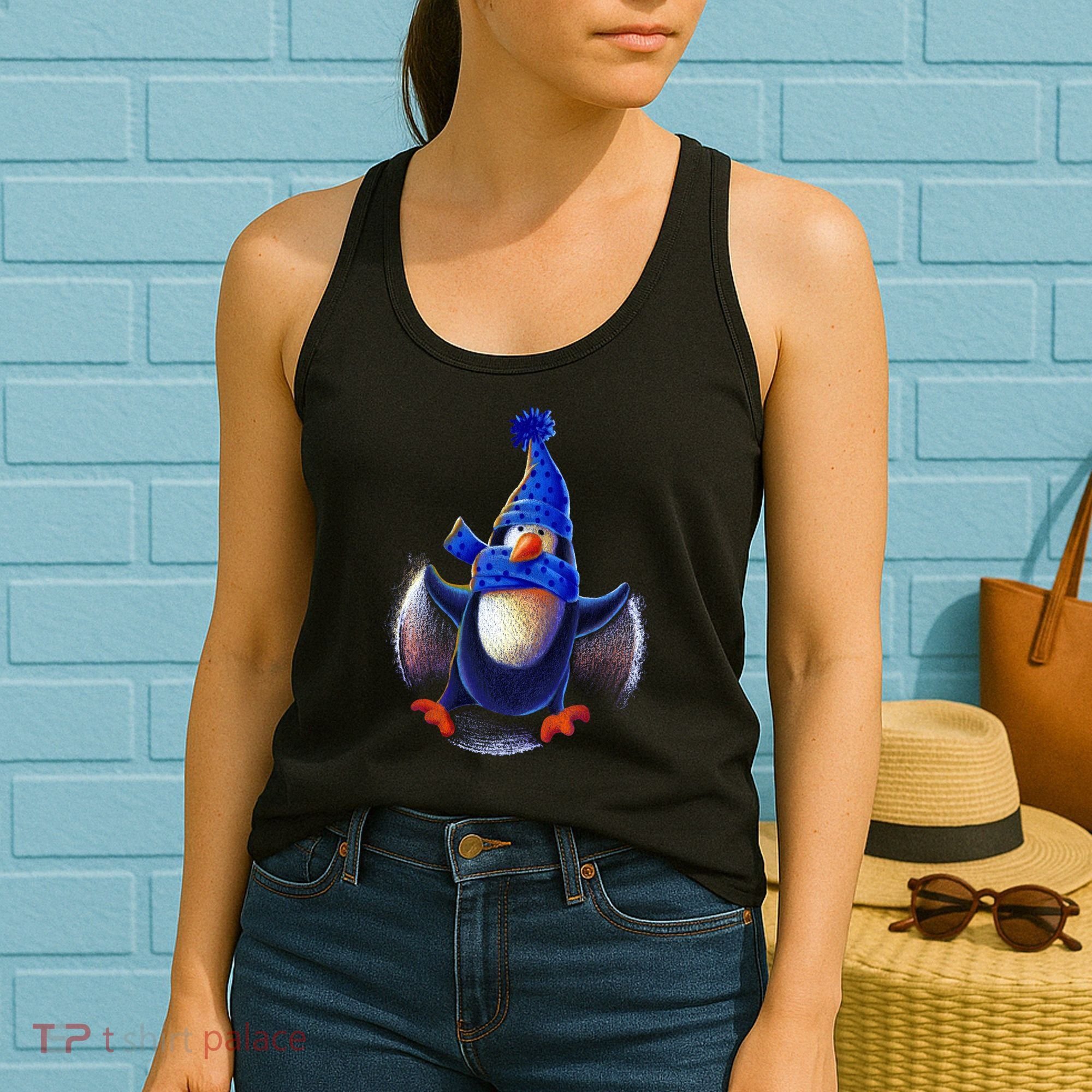 Penguin Snow Angel Women's Tank Top