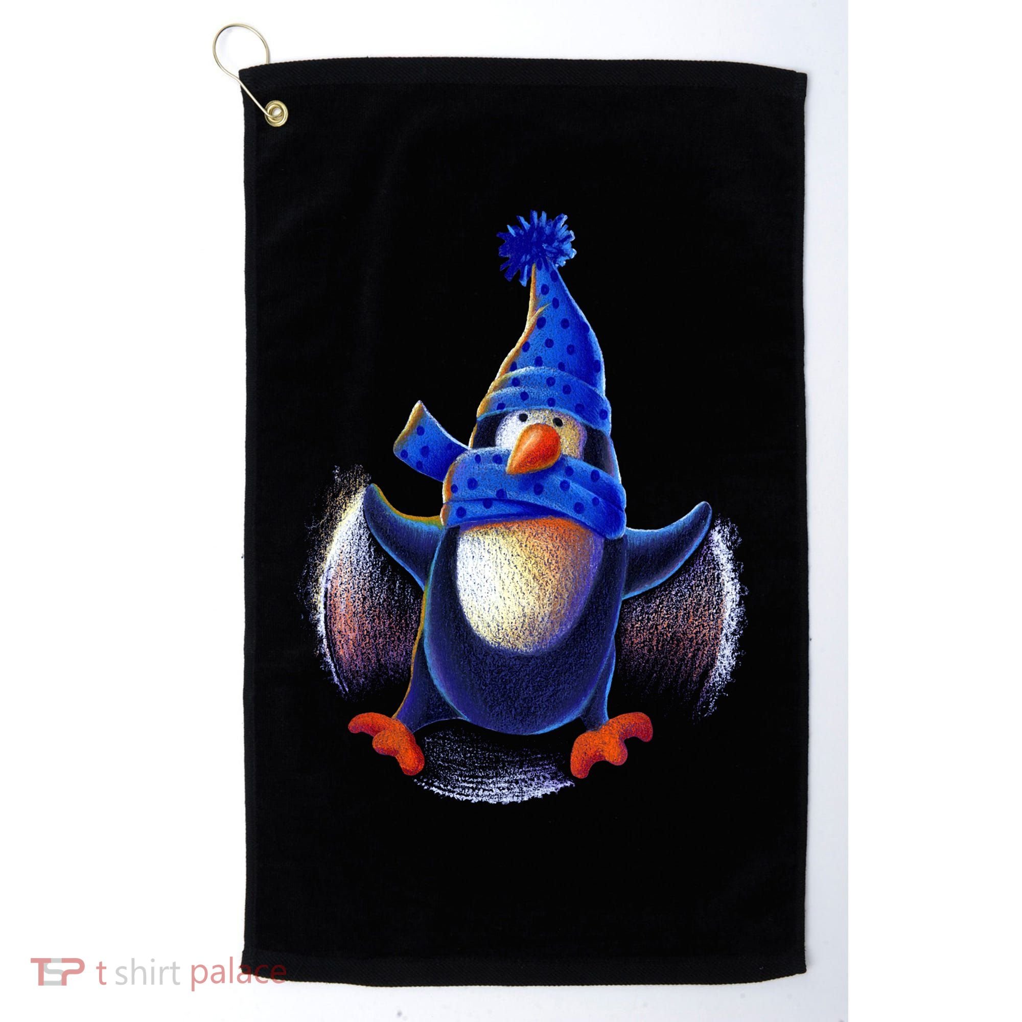 Penguin Snow Angel Golf Towel