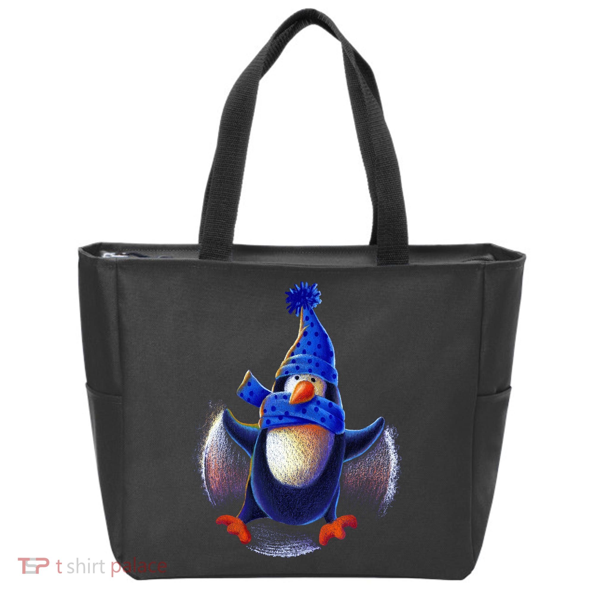 Penguin Snow Angel Tote Bag