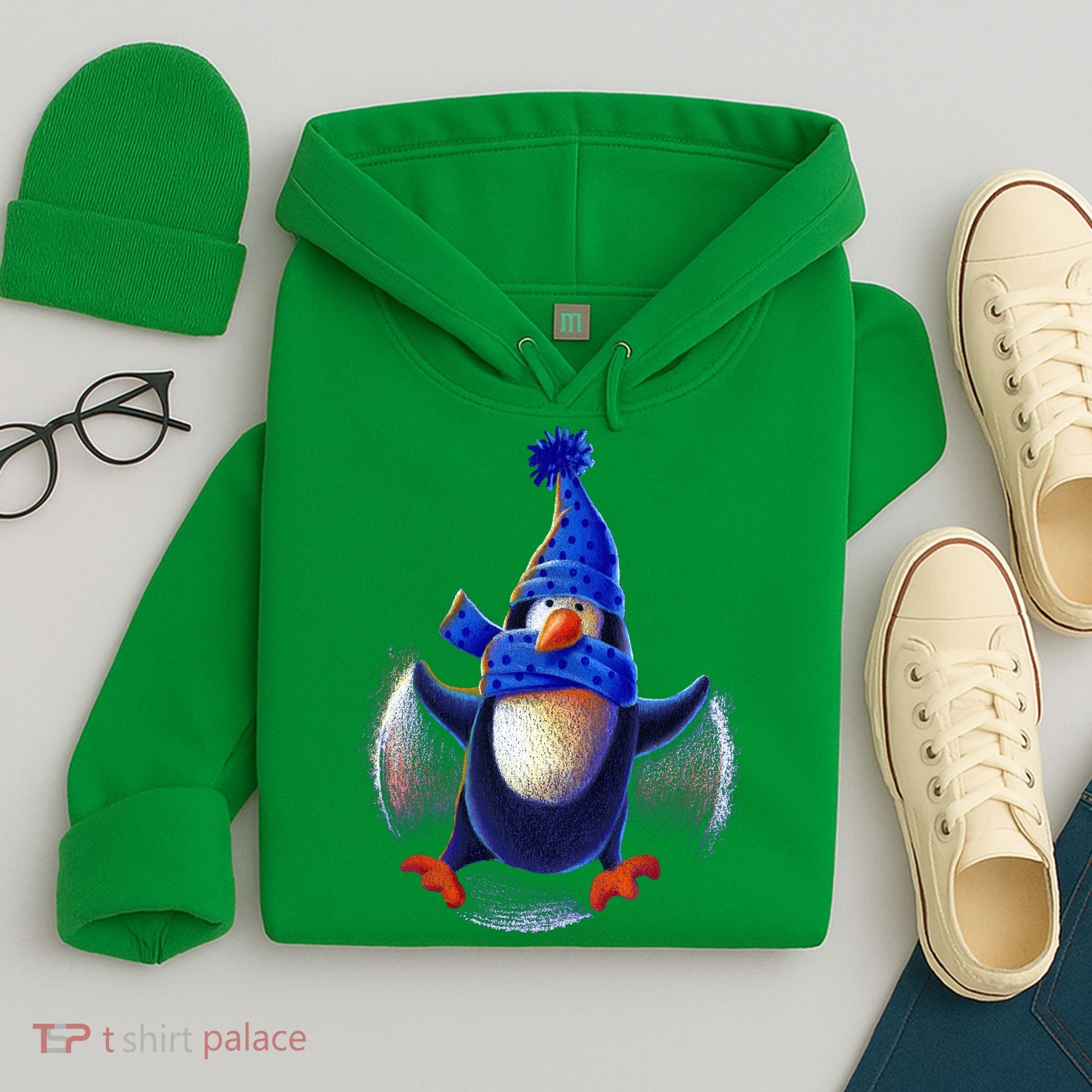 Penguin Snow Angel Hoodie