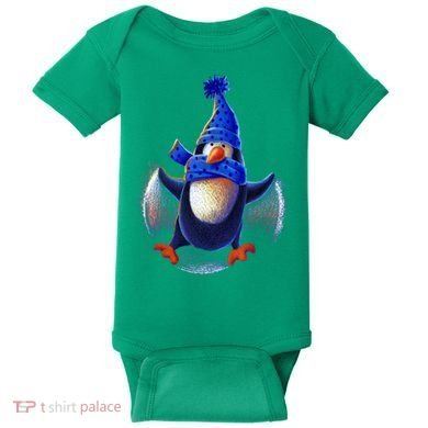 Penguin Snow Angel Baby Bodysuit