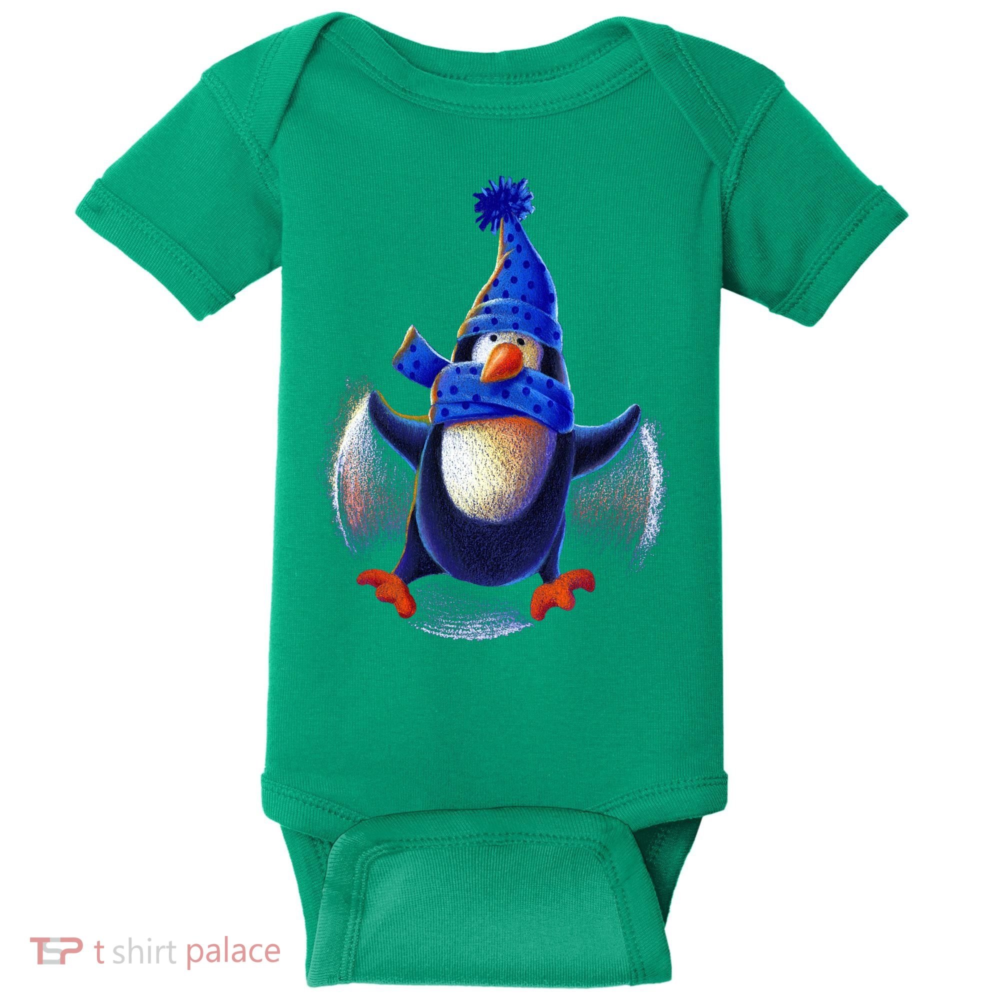 Penguin Snow Angel Baby Bodysuit