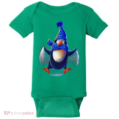 Penguin Snow Angel Baby Bodysuit