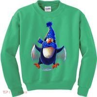 Penguin Snow Angel Kids Sweatshirt thumb 0