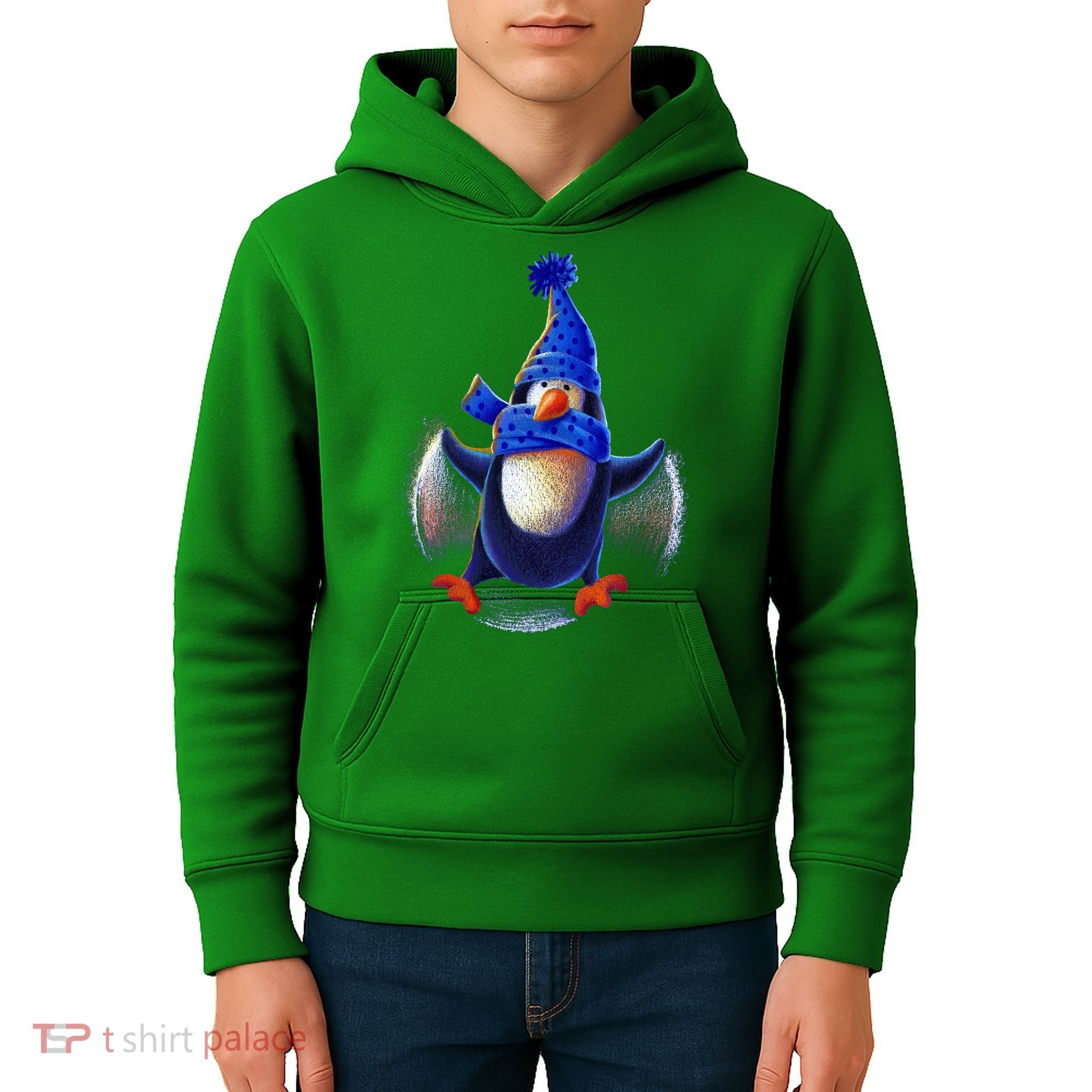 Penguin Snow Angel Kids Hoodie