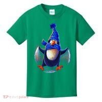 Penguin Snow Angel Kids T-Shirt thumb 0