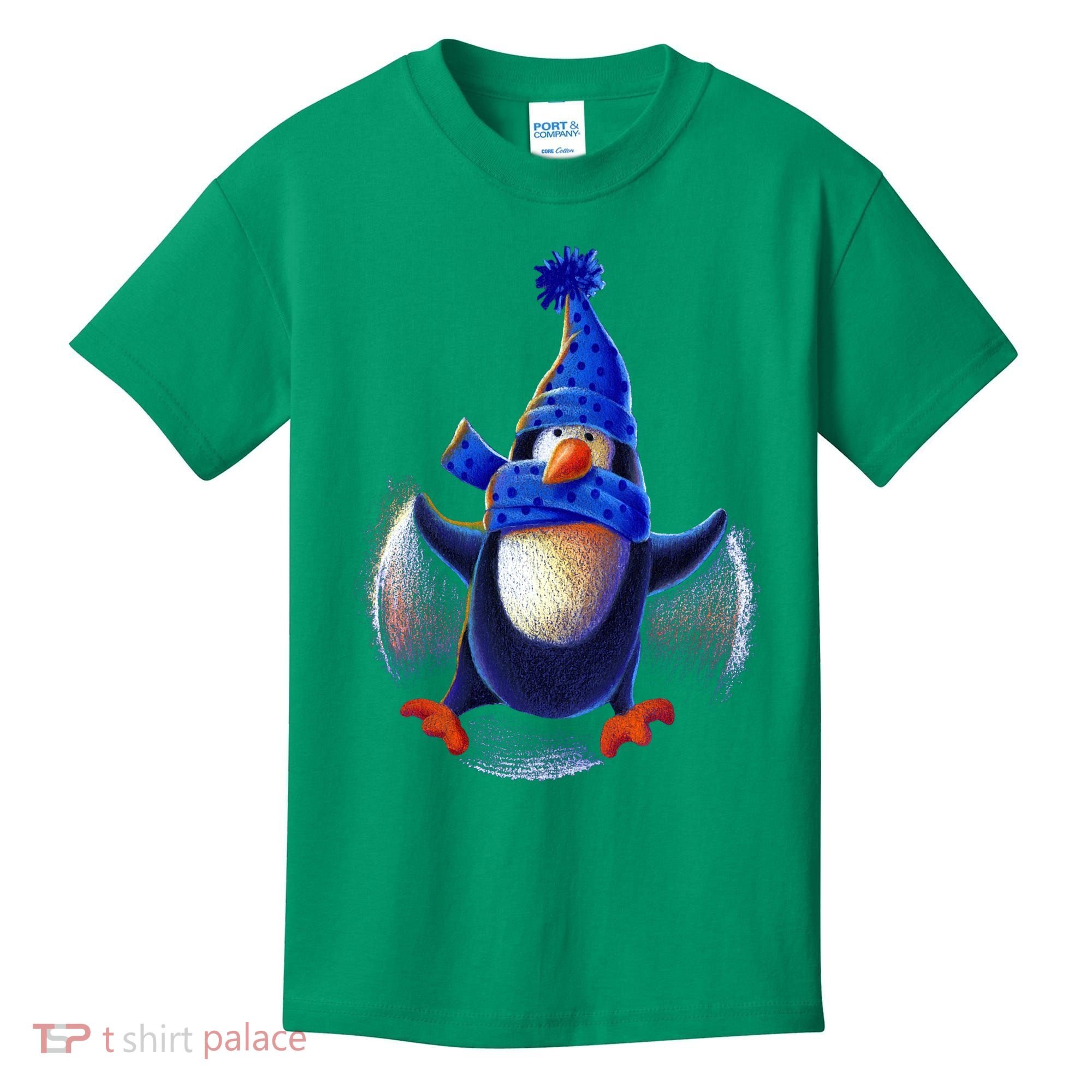 Penguin Snow Angel Kids T-Shirt