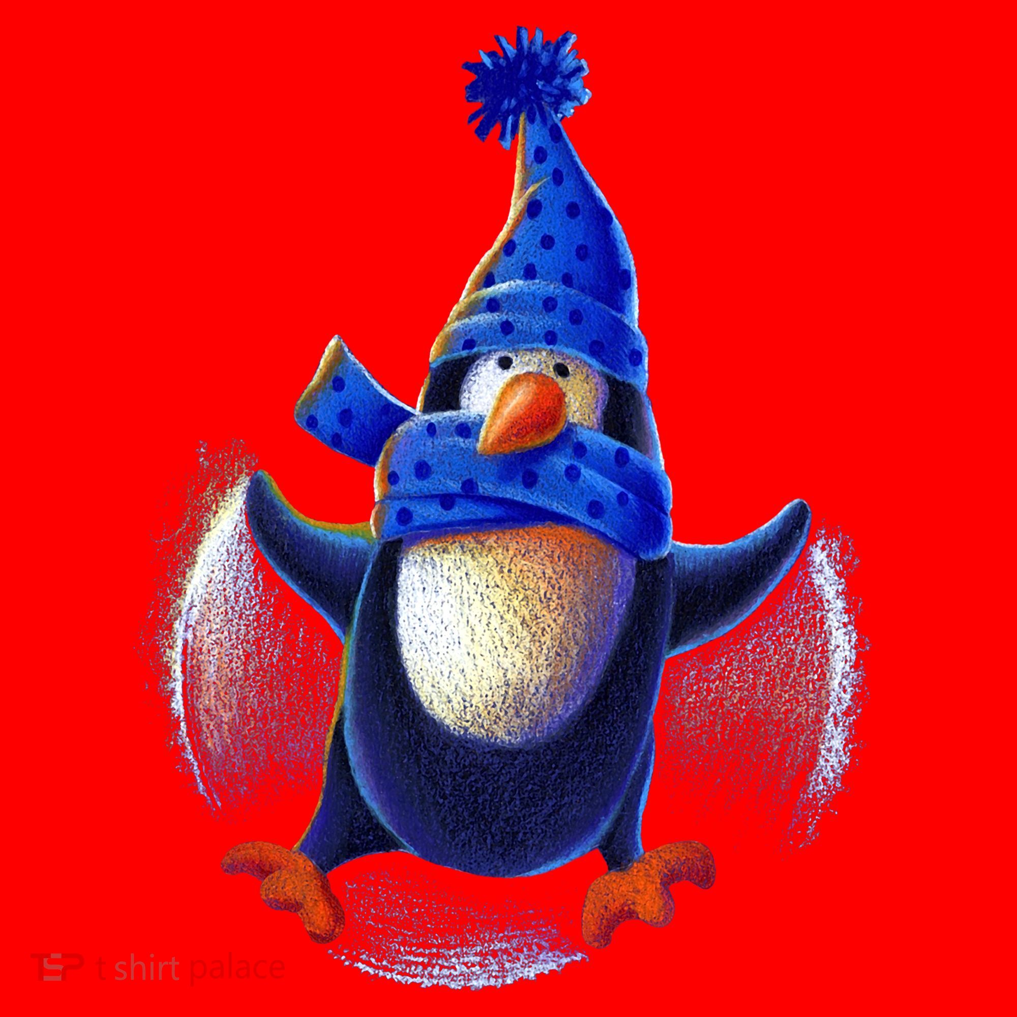 Penguin Snow Angel Santa Hat