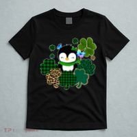 Penguin St Patty's Day Cute Shamrocks  T-Shirt thumb 5