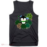 Penguin St Patty's Day Cute Shamrocks  Tank Top thumb 0
