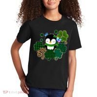 Penguin St Patty's Day Cute Shamrocks  Kids T-Shirt thumb 2
