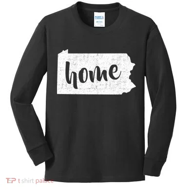 Pennsylvania Home State Kids Long Sleeve Shirt