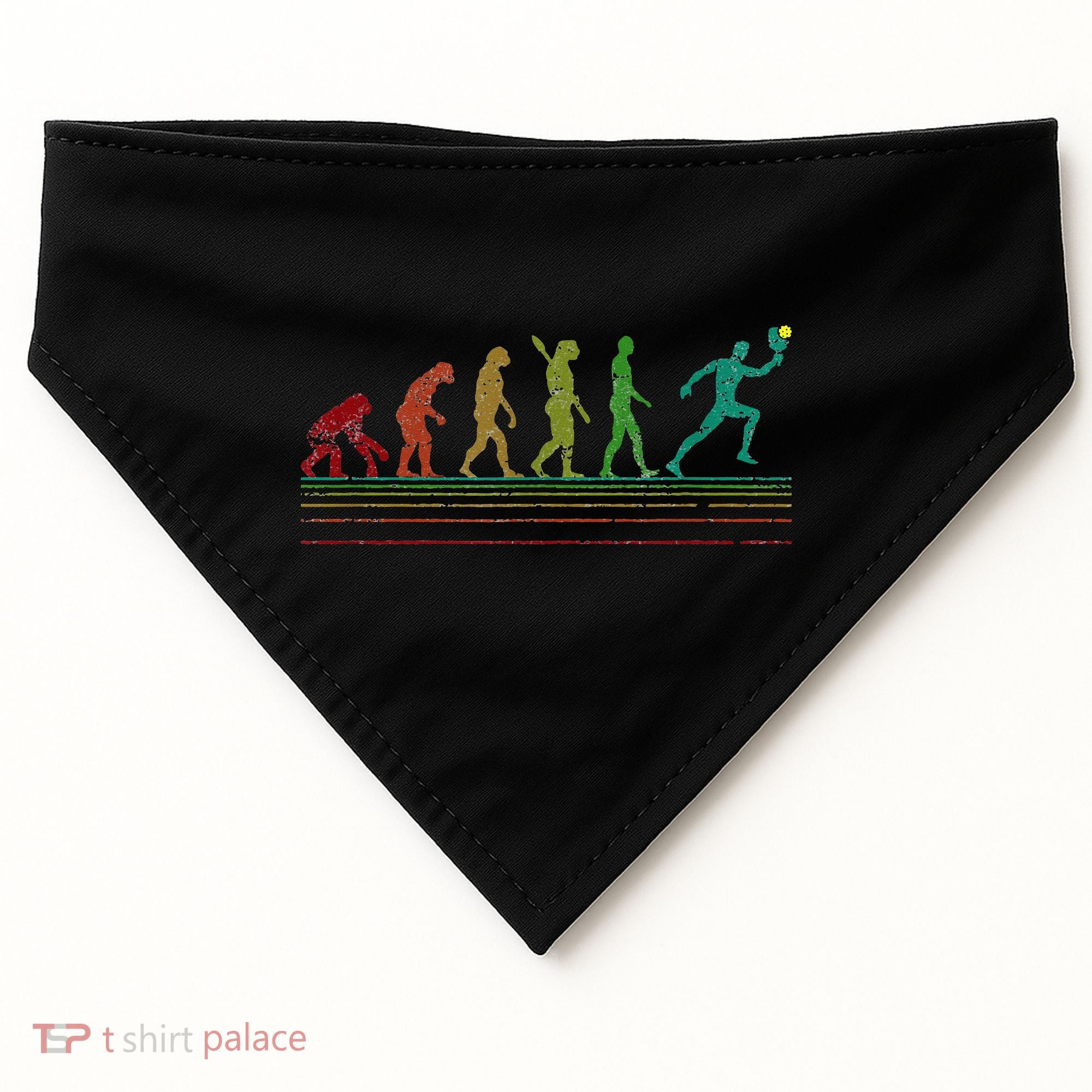 Pickleball Evolution of Man Funny USA-Made Doggie Bandana