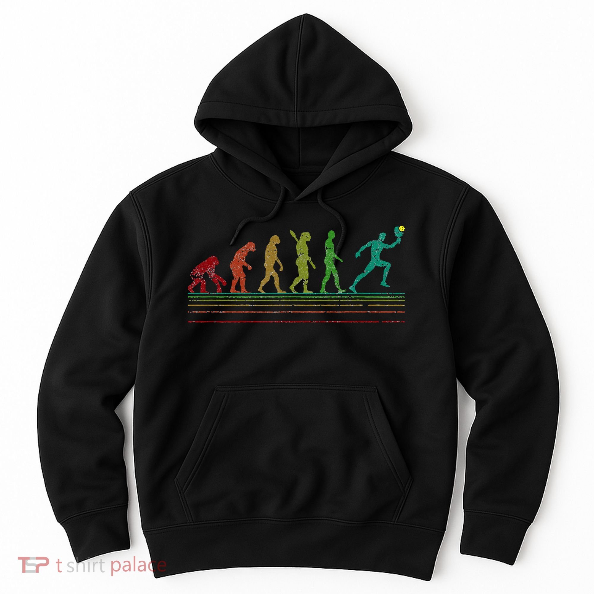 Pickleball Evolution of Man Funny Hoodie