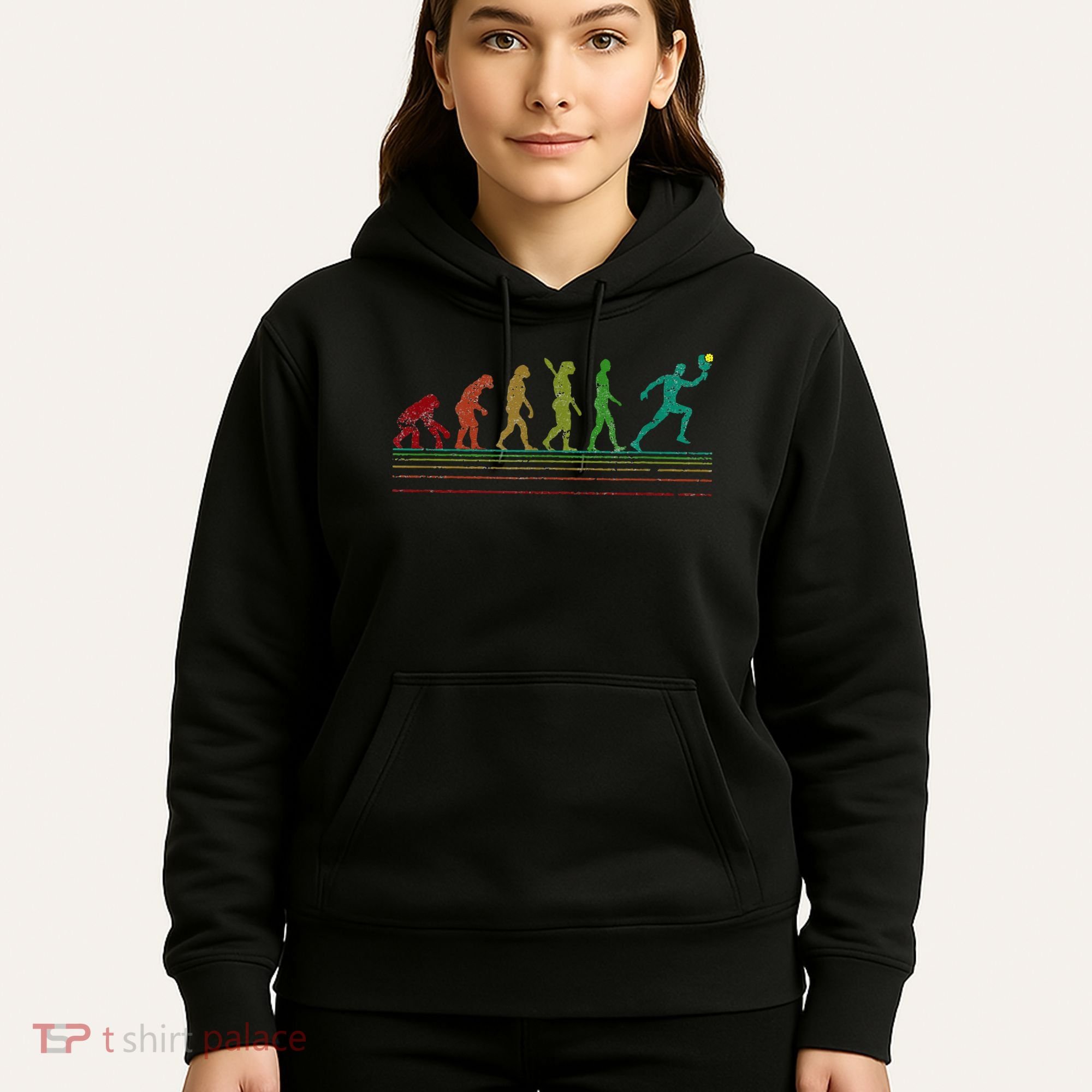 Pickleball Evolution of Man Funny Hoodie