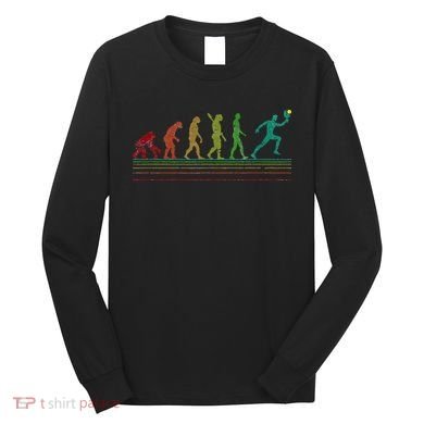 Pickleball Evolution of Man Funny Long Sleeve Shirt