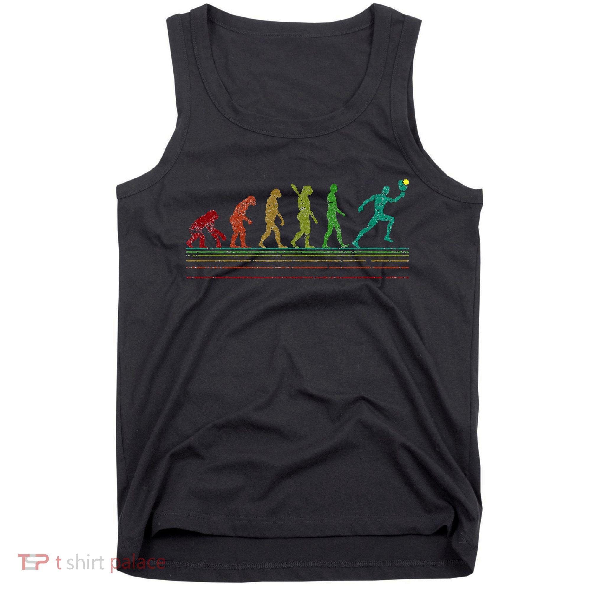 Pickleball Evolution of Man Funny Tank Top