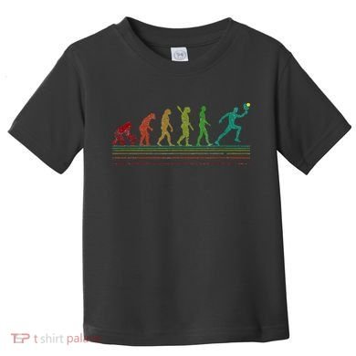 Pickleball Evolution of Man Funny Toddler T-Shirt