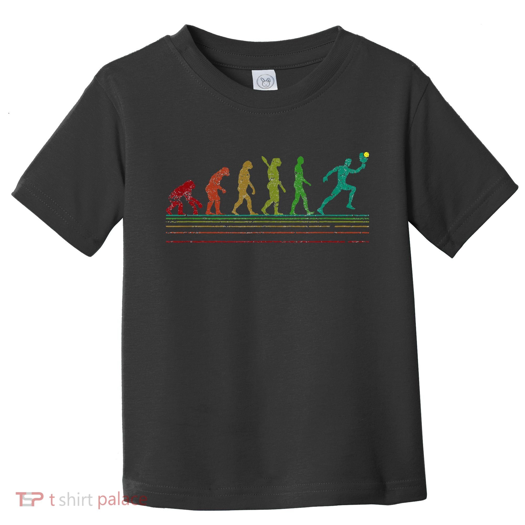 Pickleball Evolution of Man Funny Toddler T-Shirt