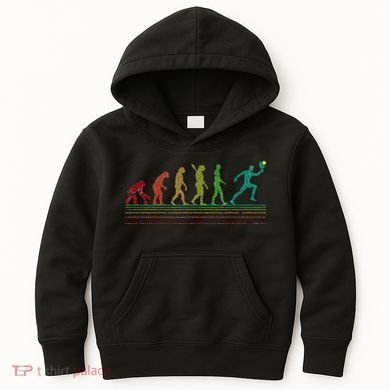 Pickleball Evolution of Man Funny Kids Hoodie