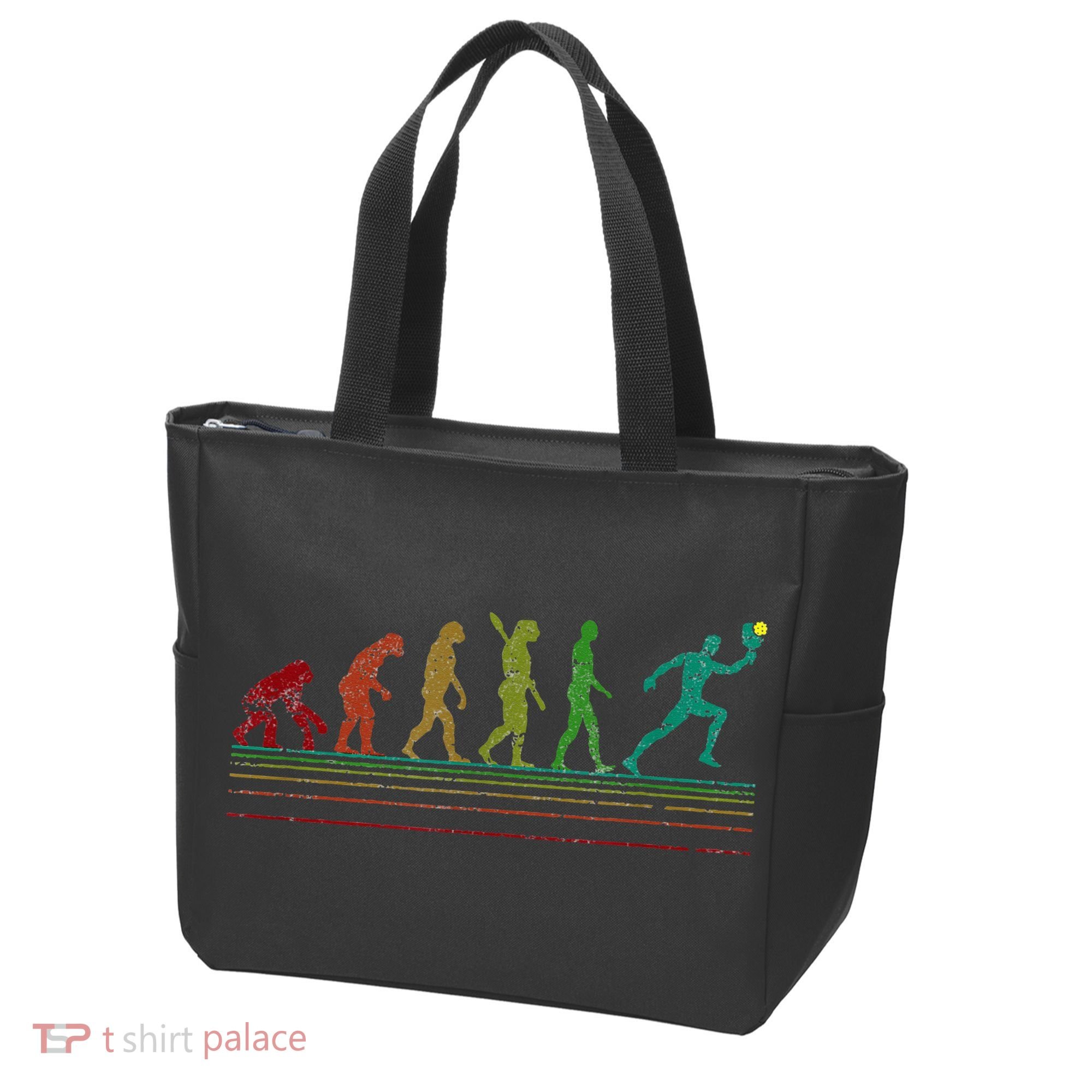 Pickleball Evolution of Man Funny Tote Bag
