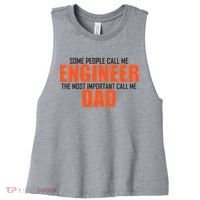 People Call Me Engineer Dad Women's Racerback Cropped Tank thumb 0