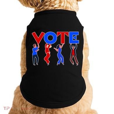 People Holding VOTE Letters  Red White Blue Version Doggie Tank