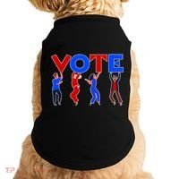 People Holding VOTE Letters  Red White Blue Version Doggie Tank thumb 0