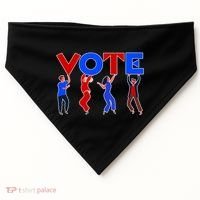 People Holding VOTE Letters  Red White Blue Version USA-Made Doggie Bandana thumb 0