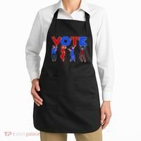 People Holding VOTE Letters  Red White Blue Version Apron thumb 2