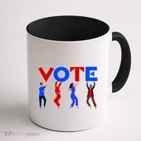 People Holding VOTE Letters  Red White Blue Version Coffee Mug thumb 1