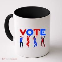 People Holding VOTE Letters  Red White Blue Version Coffee Mug thumb 0