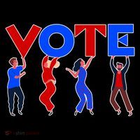 People Holding VOTE Letters  Red White Blue Version Coffee Mug thumb 5