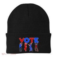 People Holding VOTE Letters  Red White Blue Version Beanie thumb 0