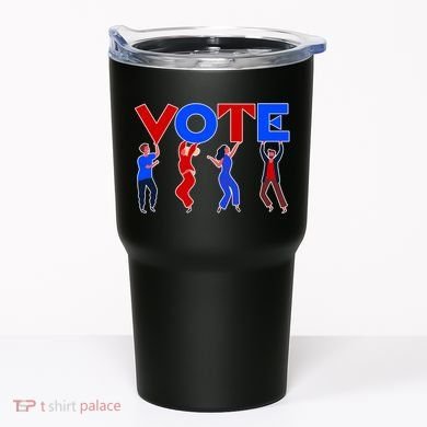 People Holding VOTE Letters  Red White Blue Version Tumbler