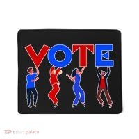 People Holding VOTE Letters  Red White Blue Version Mousepad thumb 0