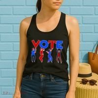 People Holding VOTE Letters  Red White Blue Version Women's Tank Top thumb 2