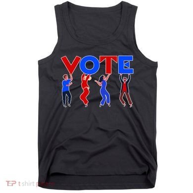 People Holding VOTE Letters  Red White Blue Version Tank Top