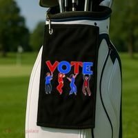 People Holding VOTE Letters  Red White Blue Version Golf Towel thumb 2