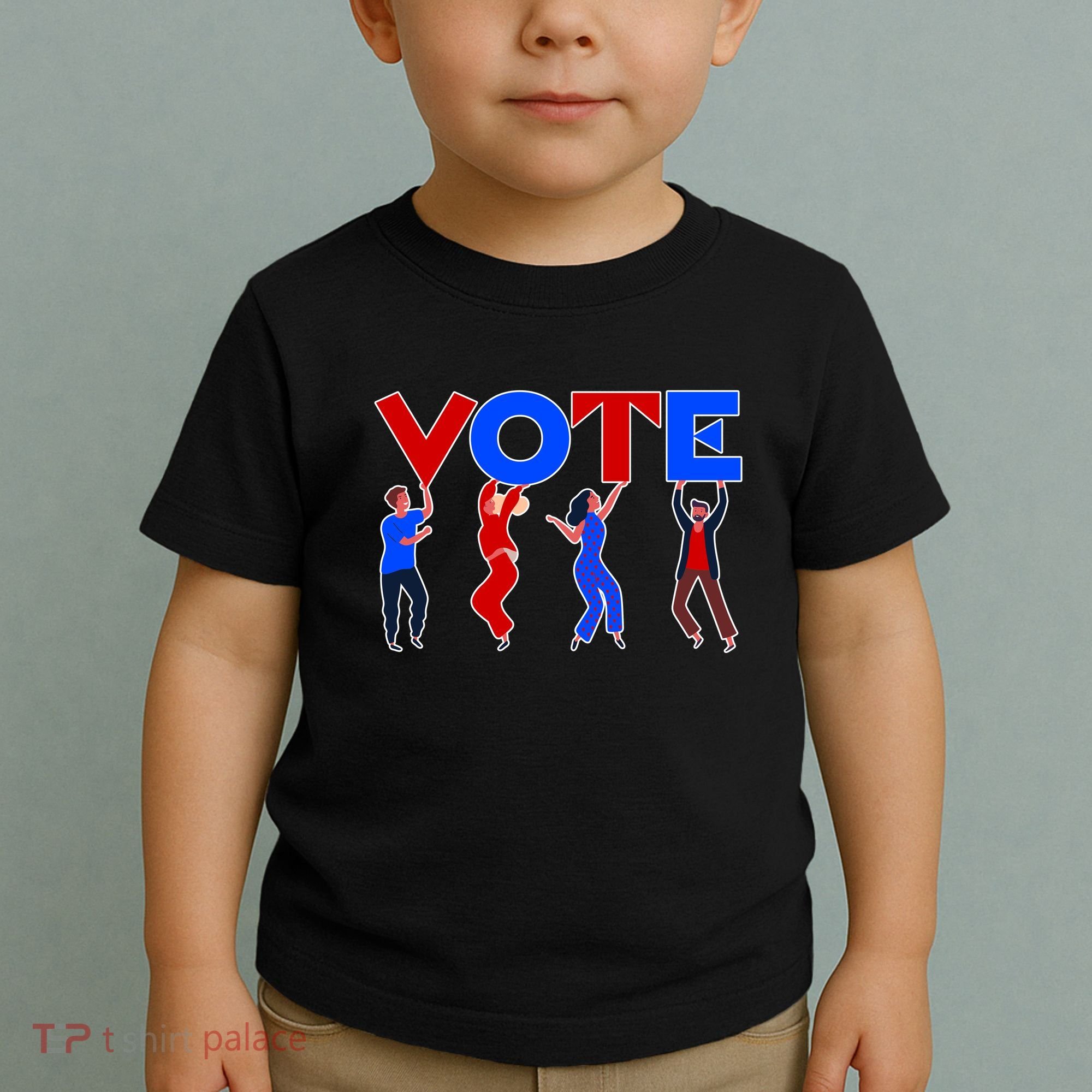 People Holding VOTE Letters  Red White Blue Version Toddler T-Shirt