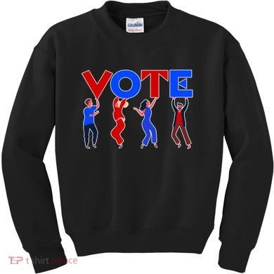 People Holding VOTE Letters  Red White Blue Version Kids Sweatshirt