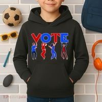 People Holding VOTE Letters  Red White Blue Version Kids Hoodie thumb 2