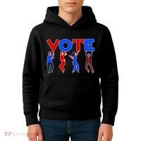 People Holding VOTE Letters  Red White Blue Version Kids Hoodie thumb 4