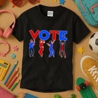 People Holding VOTE Letters  Red White Blue Version Kids T-Shirt thumb 3
